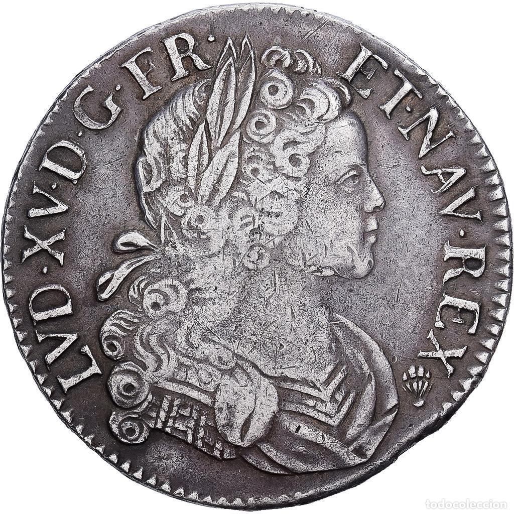 Monedas antiguas de Europa: [#1202855] Francia, Louis XV, &Eacute;cu de France-Navarre, 1718, Perpignan, Plata, MBC