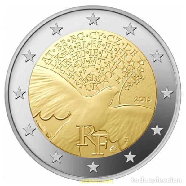 Monedas antiguas de Europa: 3421 FRANCIA 2015 MONEDA CONMEMORATIVA 2 EUROS FRANCIA 2015 PAZ.