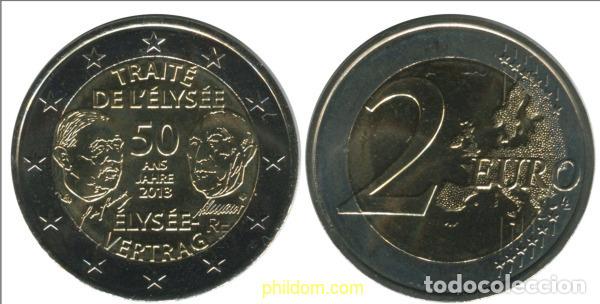 Monedas antiguas de Europa: 3420 FRANCIA 2013 MONEDA CONMEMORATIVA 2 EUROS FRANCIA 50 ANIVERSARIO TRATADO DEL ELISEO