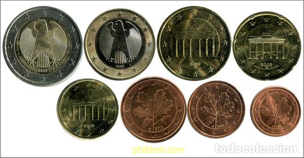 Monedas antiguas de Europa: 3398 ALEMANIA FEDERAL 2002 TIRA EUROS 2002 ALEMANIA MEZCLA LETRAS