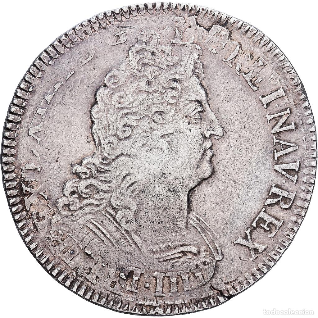 Monedas antiguas de Europa: [#1202853] Francia, Louis XIV, Ecu aux 8 L, Plata, MBC, Gadoury:224, KM:360.1
