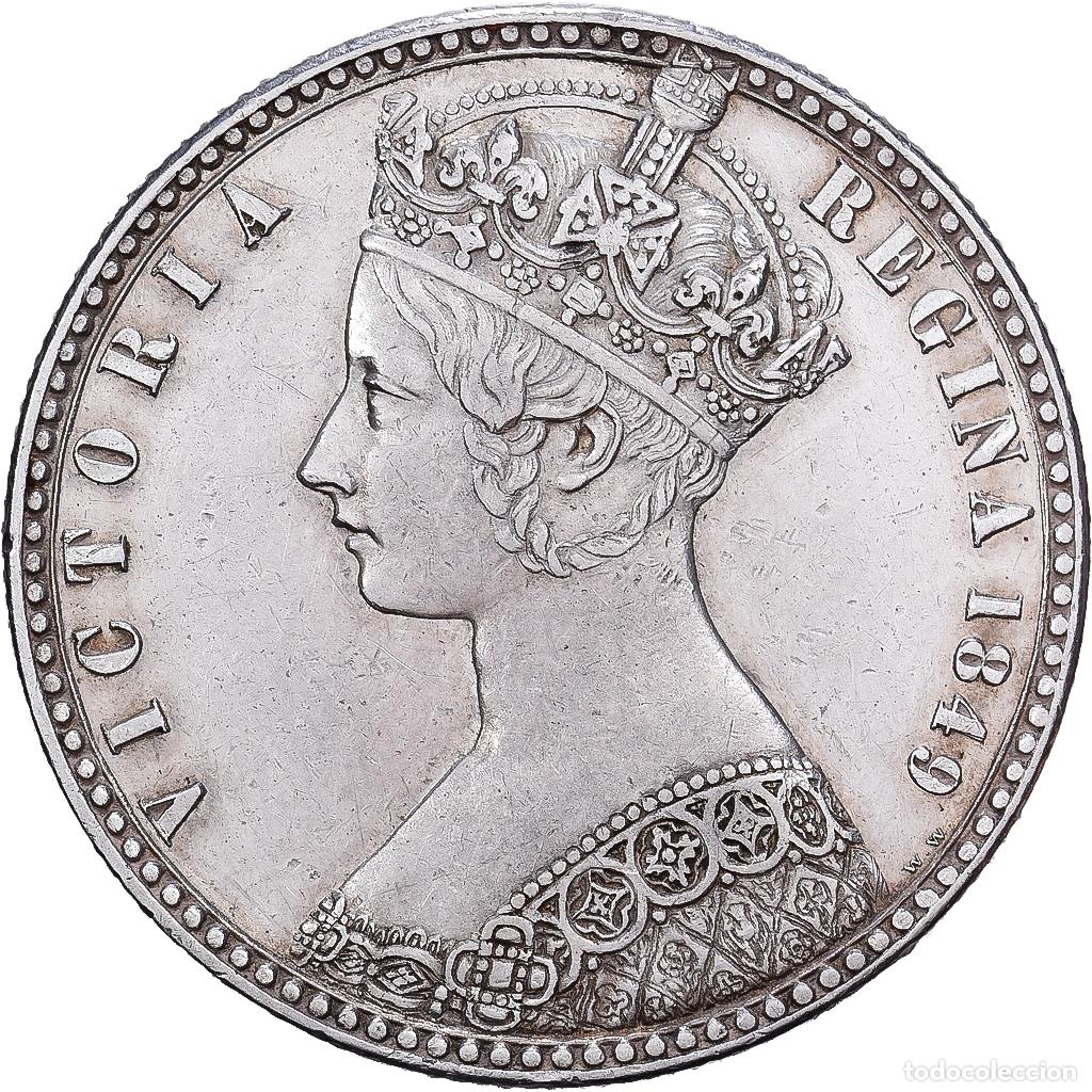 Monedas antiguas de Europa: [#1202781] Gran Breta&ntilde;a, Victoria, Florin, Two Shillings, 1849, London, Plata, MBC, KM:745