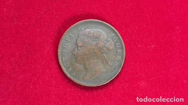 Monedas antiguas de Europa: 1 cent, 1874, Victoria, Malasia