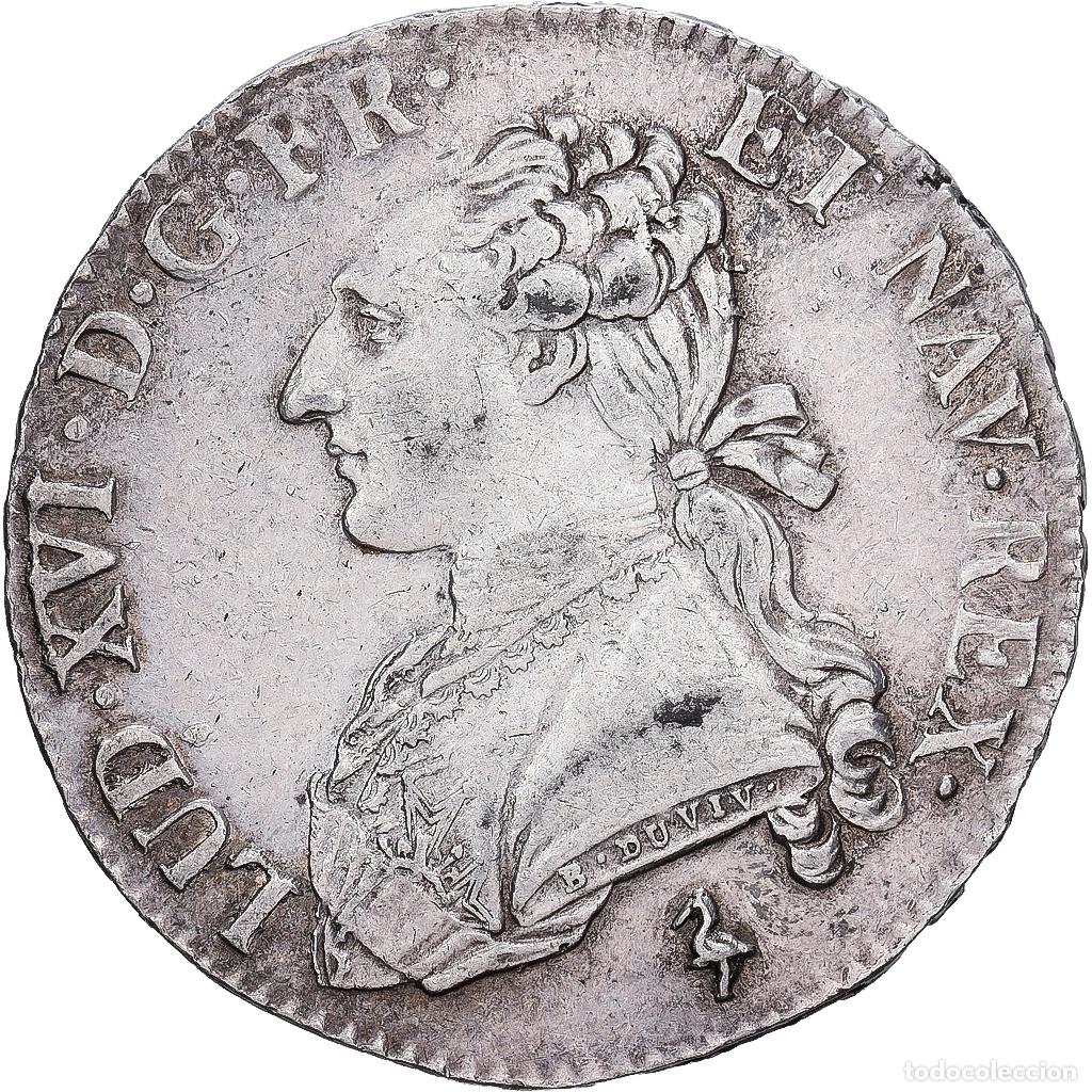 Monedas antiguas de Europa: [#1202871] Francia, Louis XVI, 1/2 Ecu, 1784, Paris, Plata, MBC+, Gadoury:355, KM:562.1
