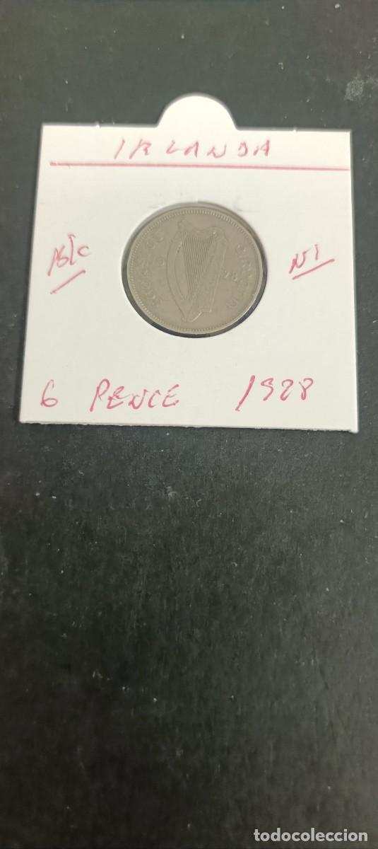 Monedas antiguas de Europa: IRLANDA 6 PENCE 1928 BC KM=5 (NIQUEL)