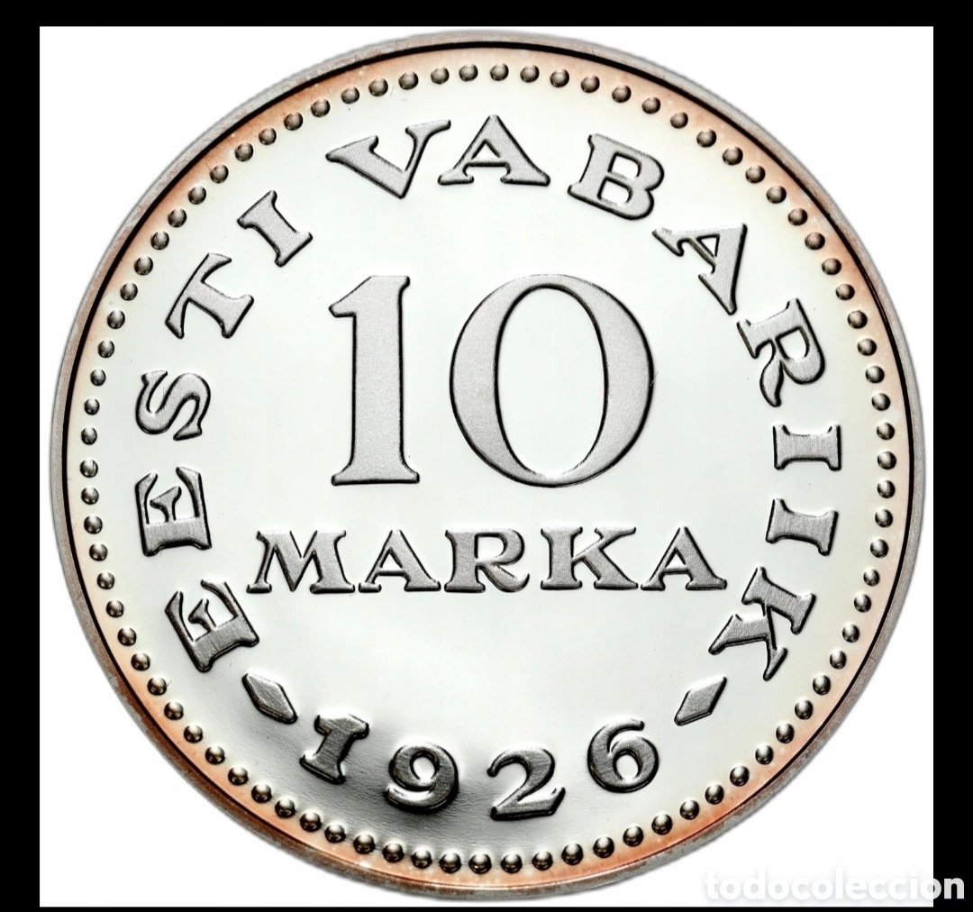 Monedas antiguas de Europa: Estonia. Medal 10 Marka 1926 Tallinn, Silver modern restrike, (plata 99,9%)