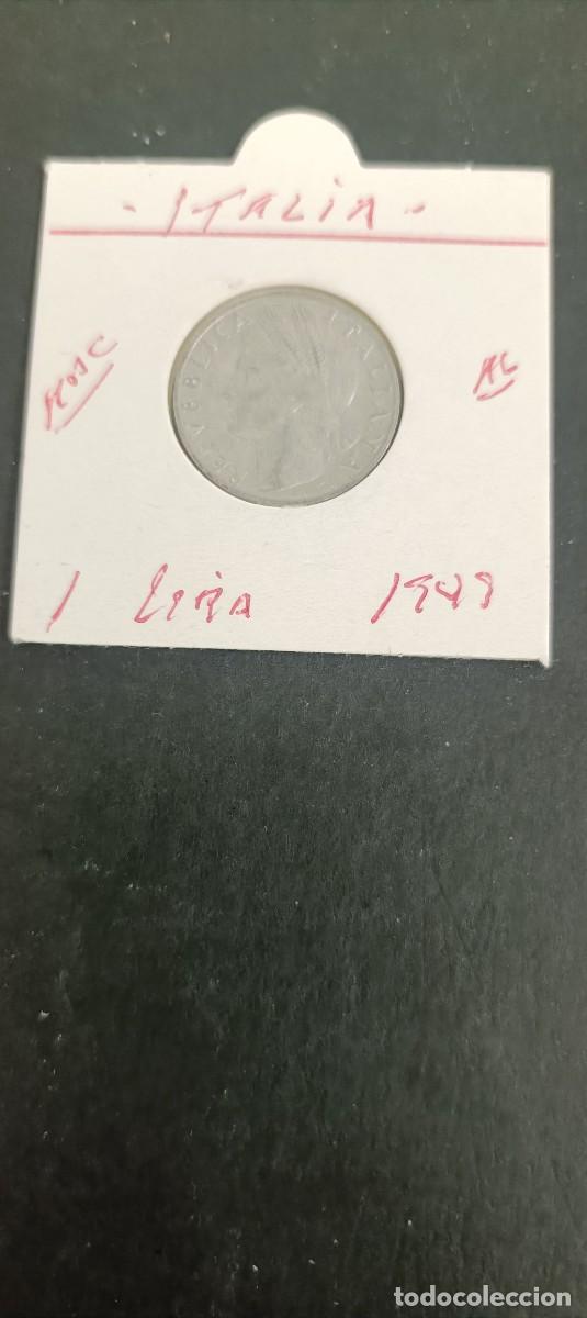 Monedas antiguas de Europa: ITALIA 1 LIRA 1949 MBC KM=87 (ALUMINIO)