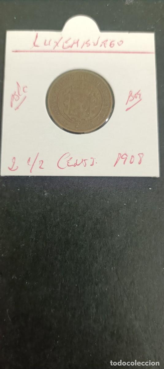 Monedas antiguas de Europa: LUXEMBURGO 2 1/2 CENTIMOS 1908 BC KM=21 (BRONCE)