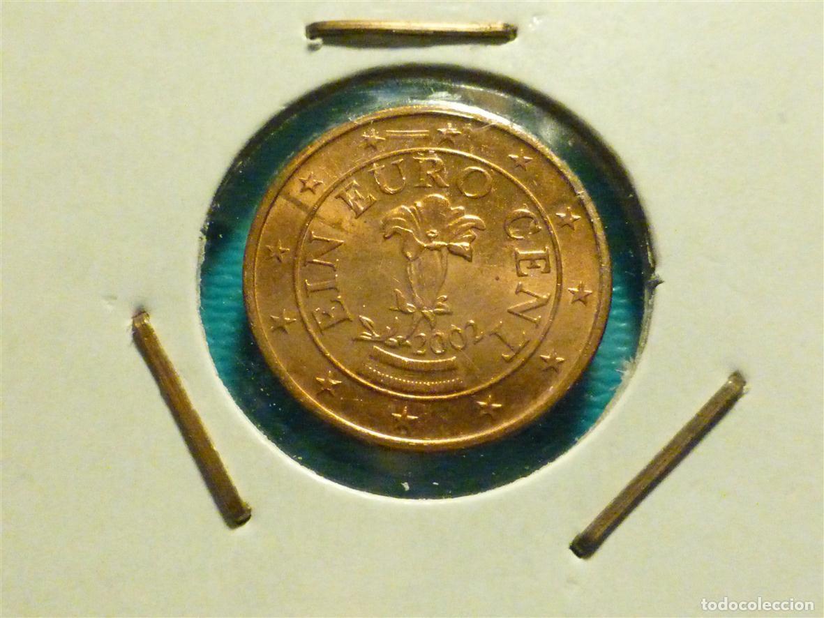 Monedas antiguas de Europa: Moneda 1 C&eacute;ntimo de Euro CTS. &euro; - Acero tratado simulando un falso cobre - A&ntilde;o 2002 - Austria