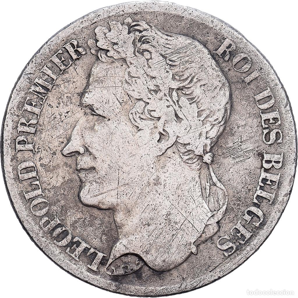 Monedas antiguas de Europa: [#1202899] B&eacute;lgica, Leopold I, Franc, 1833, Brussels, Plata, BC+, KM:7.1