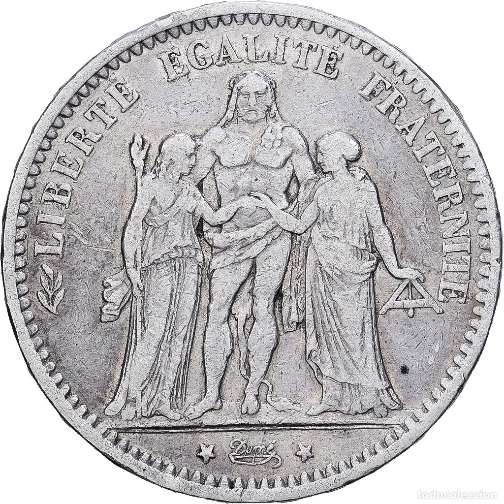 Monedas antiguas de Europa: [#1117836] Moneda, Francia, Hercule, 5 Francs, 1878, Bordeaux, BC+, Plata, KM:820.2