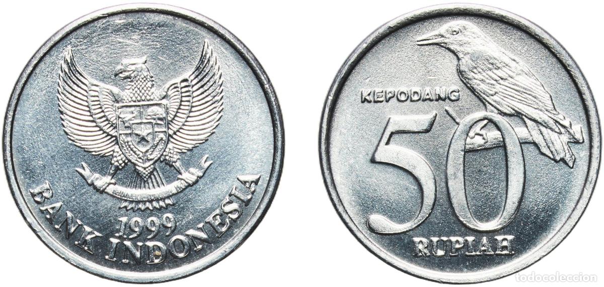 Monedas antiguas de Europa: Indonesia Republic 1999 50 Rupiah Aluminium Perum Peruri Mint 1.38g UNC KM 60 Sch&ouml;n 50