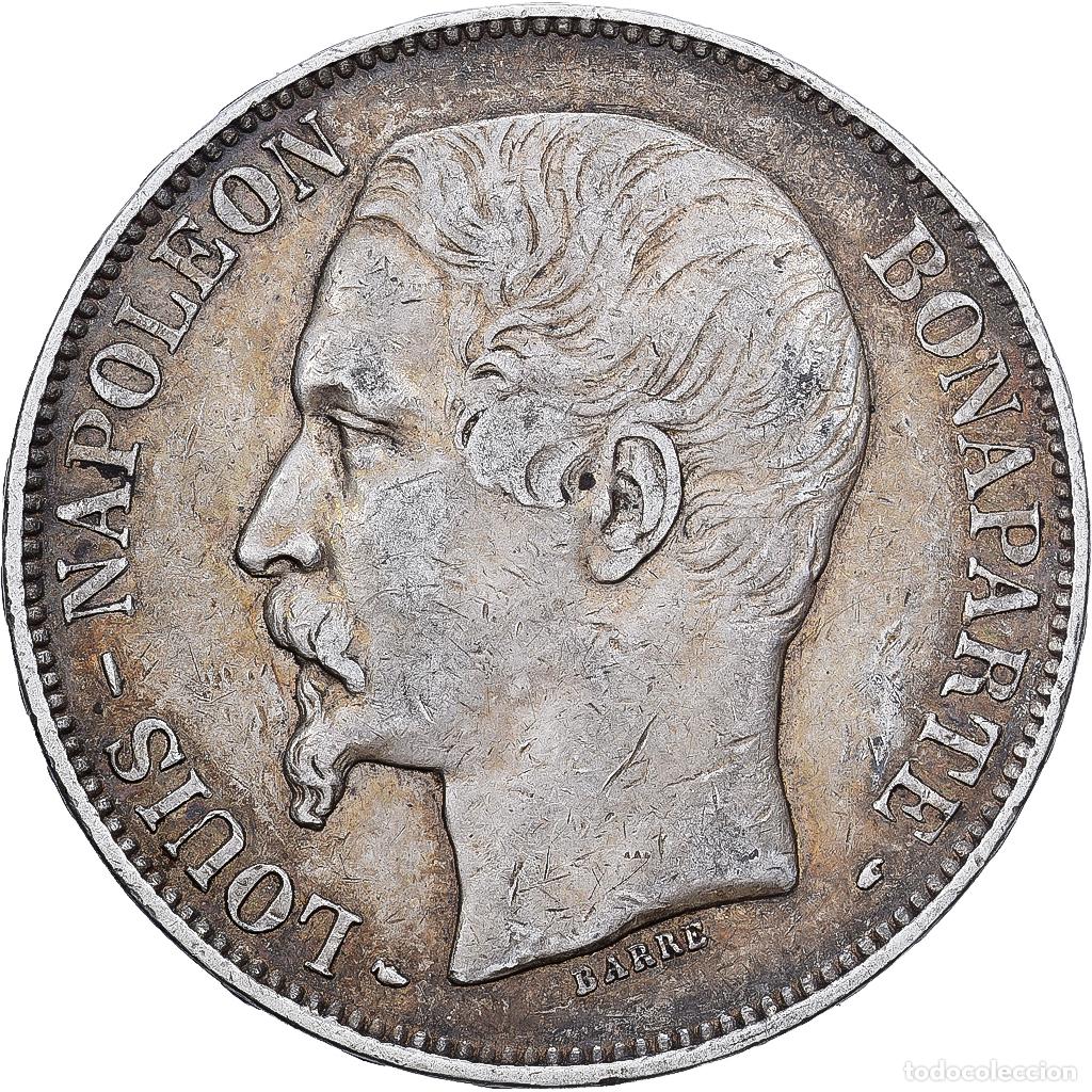 Monedas antiguas de Europa: [#1117833] France, Napol&eacute;on III, 5 Francs, 1852, Paris, EF(40-45), Silver, KM:773.1