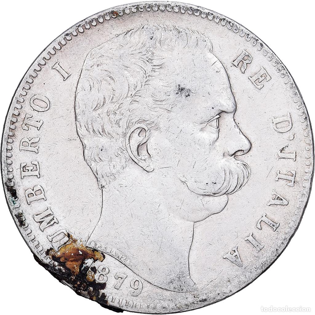 Monedas antiguas de Europa: [#1213948] Italia, Umberto I, 5 Lire, 1879, Rome, Plata, MBC+, KM:20
