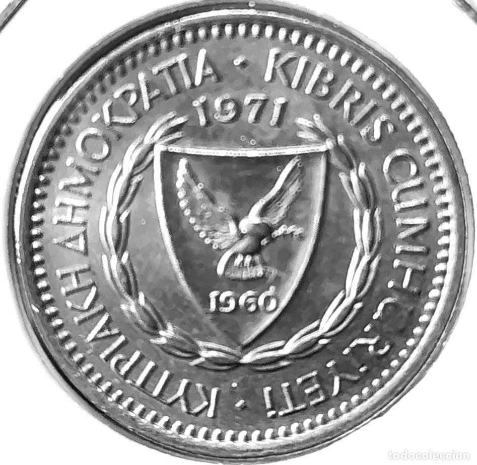 Monedas antiguas de Europa: CHIPRE (1963-1982) - 25 MILS 1971 - REPUBLICA DE CHIPRE - A - 2,83 GR. CUPRONIQUEL - DIAMETRO 19,41