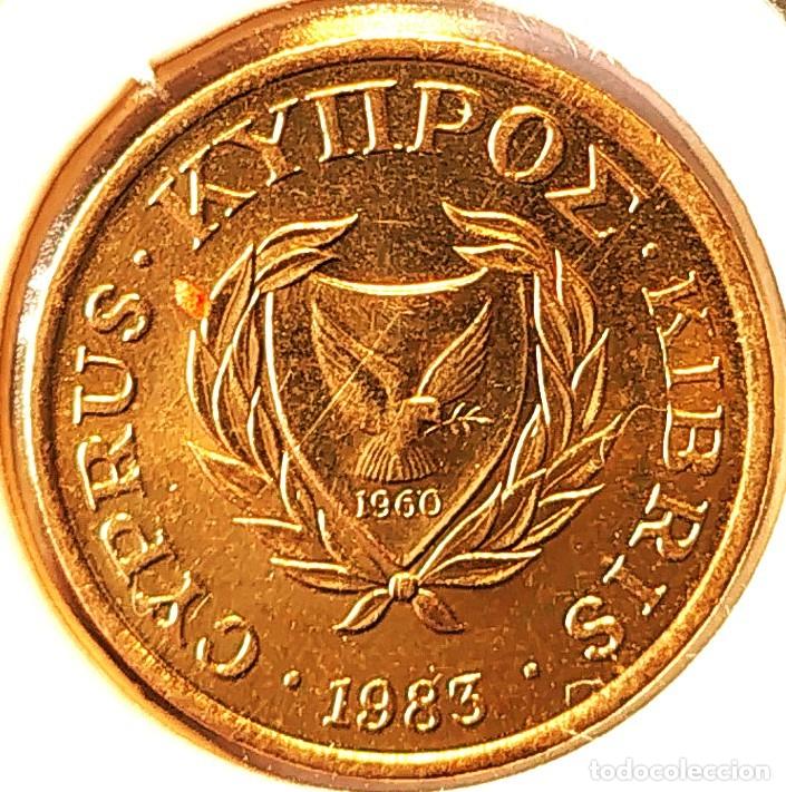 Monedas antiguas de Europa: CHIPRE (1983-2007) - 1 CENTAVO 1983 - REPUBLICA DE CHIPRE - A - 2 GR. NICKEL-LATON - DIAMETRO 16,50