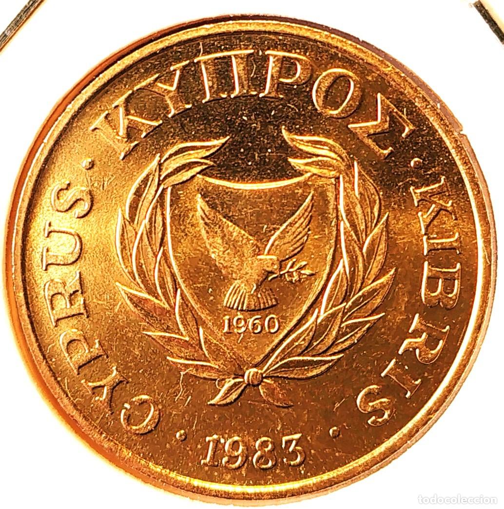 Monedas antiguas de Europa: CHIPRE (1983-2007) - 5 CENTAVOS 1983 - REPUBLICA DE CHIPRE - A - 3,80 GR. NICKEL-LATON