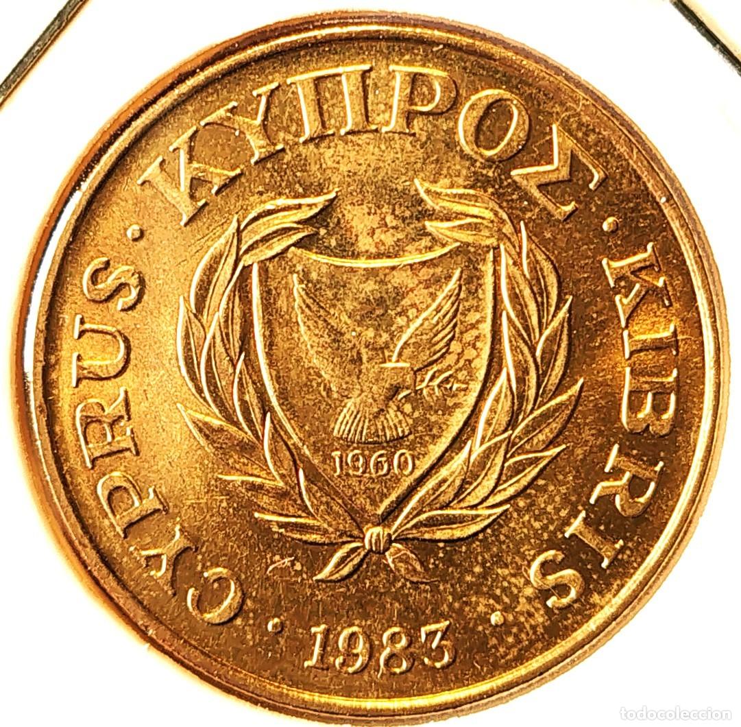 Monedas antiguas de Europa: CHIPRE (1983-2007) - 10 CENTAVOS 1983 - REPUBLICA DE CHIPRE - A - 5,50 GR. NICKEL-LATON
