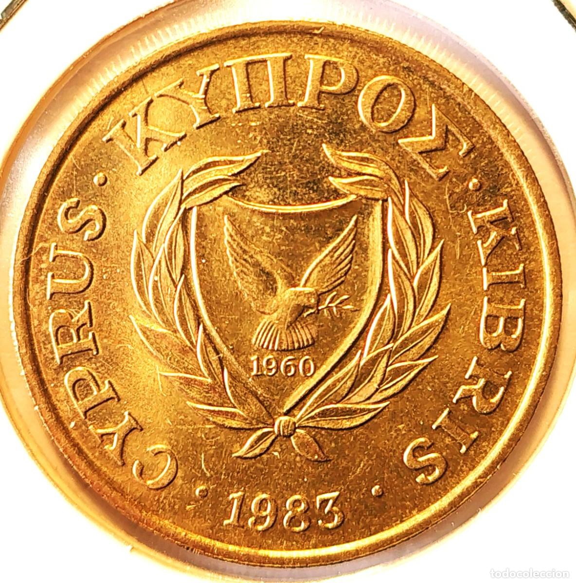 Monedas antiguas de Europa: CHIPRE (1983-2007) - 20 CENTAVOS 1983 - REPUBLICA DE CHIPRE - A - 7,75 GR. NICKEL-LATON