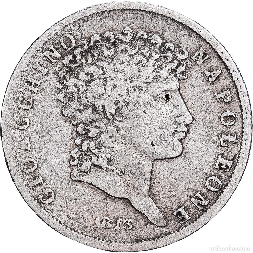 Monedas antiguas de Europa: [#1202849] Kingdom of Naples, Joachim Murat, Lira, 1813, Naples, Plata, BC+, KM:257