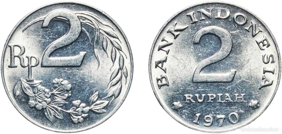 Monedas antiguas de Europa: Indonesia Republic 1970 2 Rupiah Aluminium (139230000) 2.3g UNC KM 21 Sch&ouml;n 21