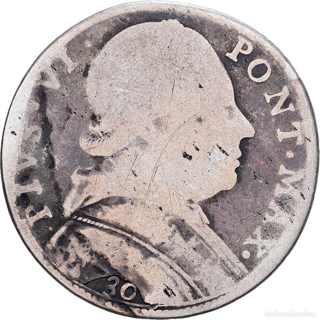 Monedas antiguas de Europa: [#1530034] CIUDAD DEL VATICANO, PAPAL STATES-BOLOGNA, Testone, Teston, 1785, Bologne