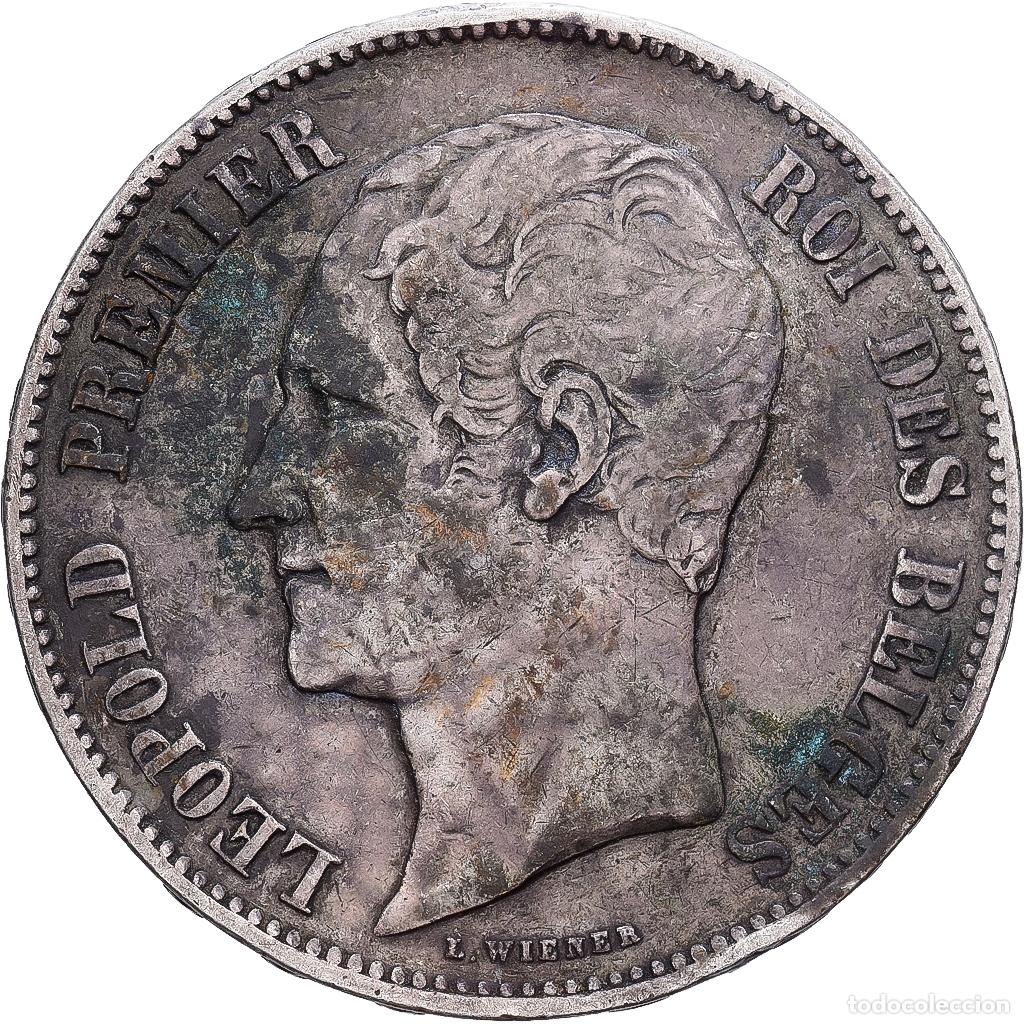 Monedas antiguas de Europa: [#1202901] B&eacute;lgica, Leopold I, 5 Francs, 5 Frank, 1851, Brussels, Plata, BC+, KM:17
