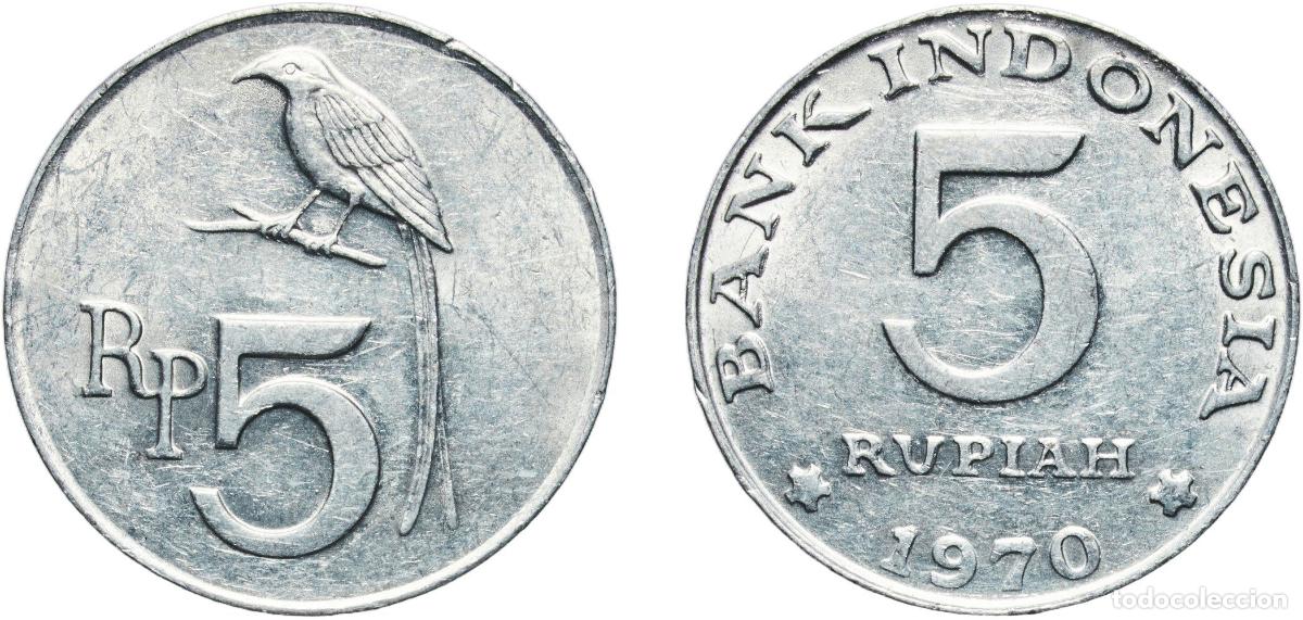 Monedas antiguas de Europa: Indonesia Republic 1970 5 Rupiah Aluminium (448000000) 3.04g UNC KM 22 Sch&ouml;n 22