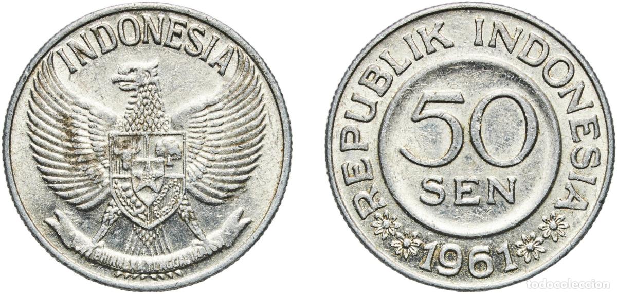 Monedas antiguas de Europa: Indonesia Republic 1961 50 Sen Aluminium (150000000) 3g UNC KM 14 Sch&ouml;n 9.2