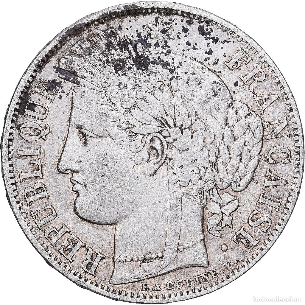 Monedas antiguas de Europa: [#1213959] Francia, 5 Francs, C&eacute;r&egrave;s, 1850, Paris, Plata, BC+, KM:761.1