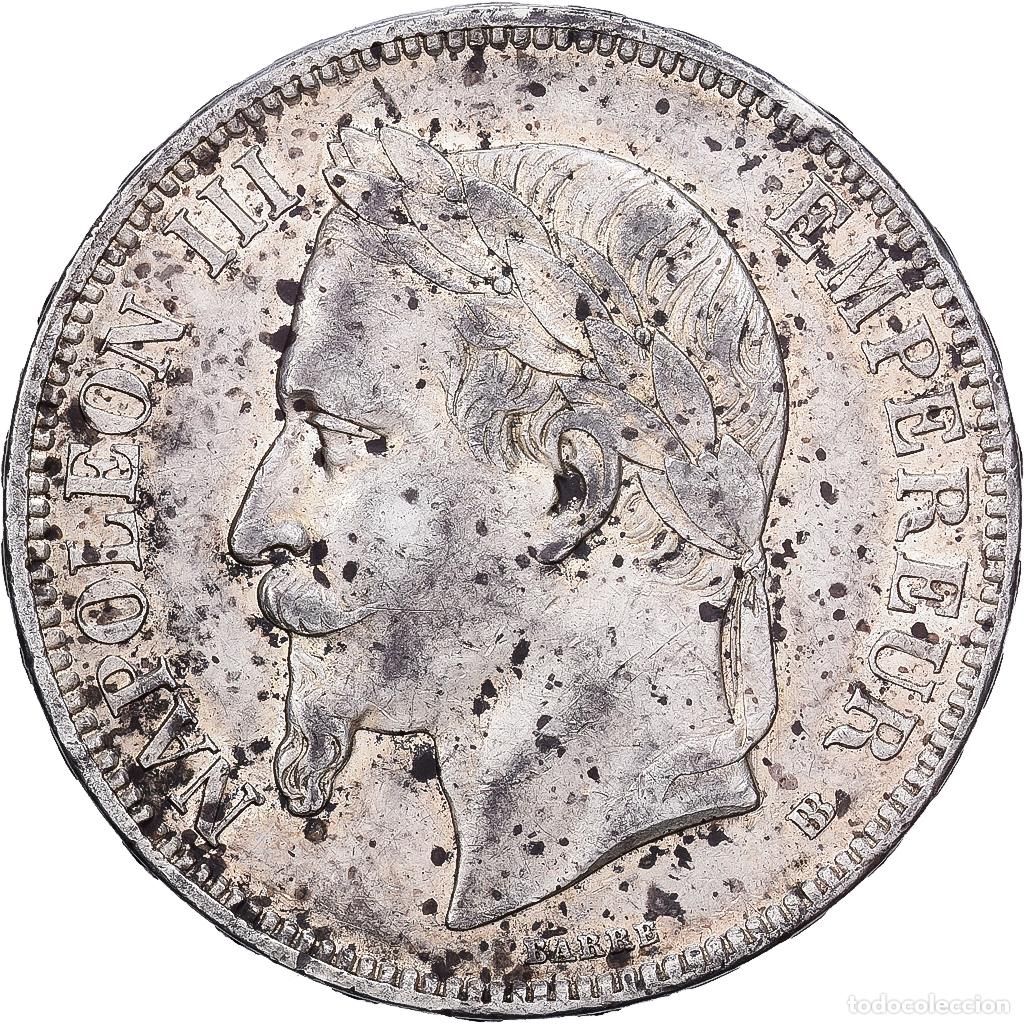 Monedas antiguas de Europa: [#1213964] Francia, 5 Francs, Napol&eacute;on III, 1868, Strasbourg, Plata, AU50, KM:799.2