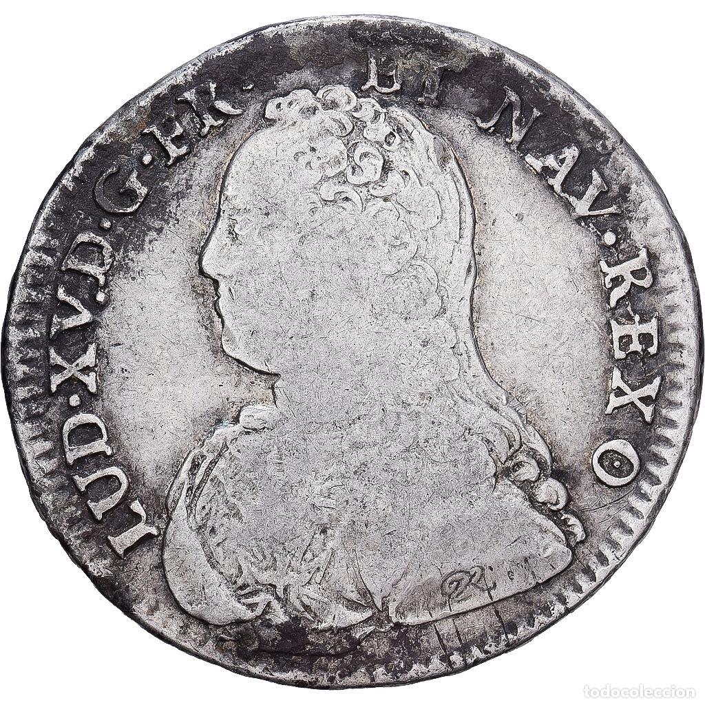 Monedas antiguas de Europa: [#1202870] Francia, Louis XV, 1/2 Ecu aux branches d'olivier, 1729, Tours, Plata, BC+