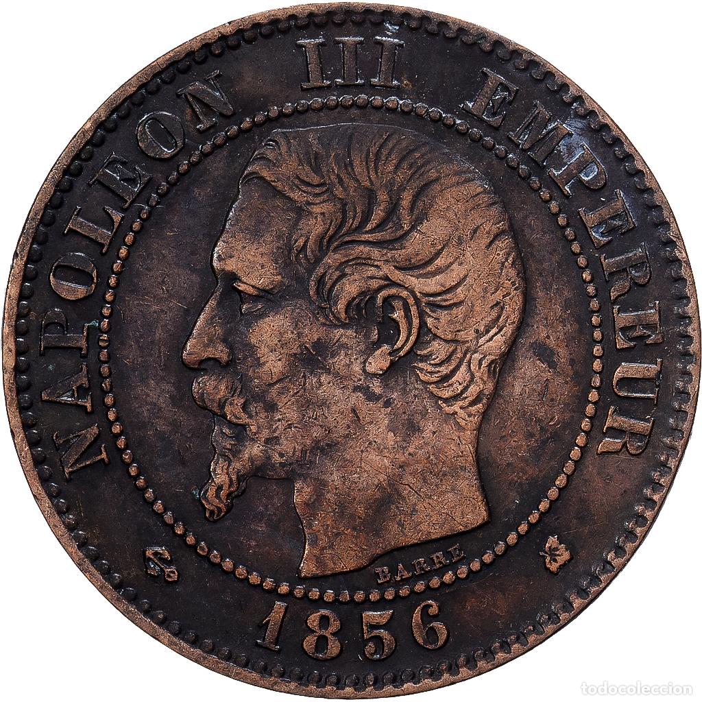 Monedas antiguas de Europa: [#1513105] Francia, 2 Centimes, 1856, Bordeaux, Bronce, BC+, KM:796.6