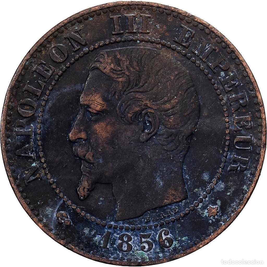 Monedas antiguas de Europa: [#1513106] Francia, 2 Centimes, 1856, Strasbourg, Bronce, BC+, KM:796.6