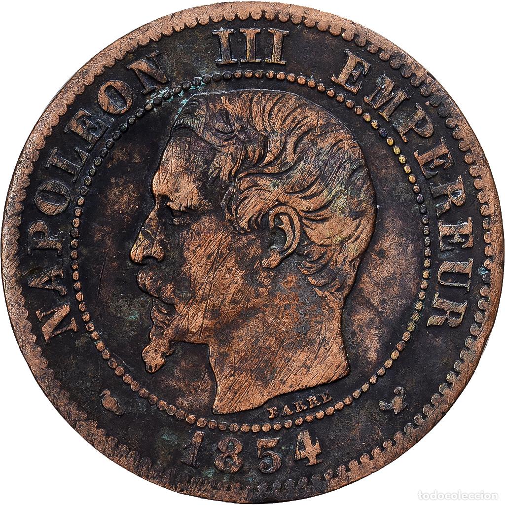 Monedas antiguas de Europa: [#1513107] Francia, 2 Centimes, 1854, Lille, Bronce, BC+, KM:796.6