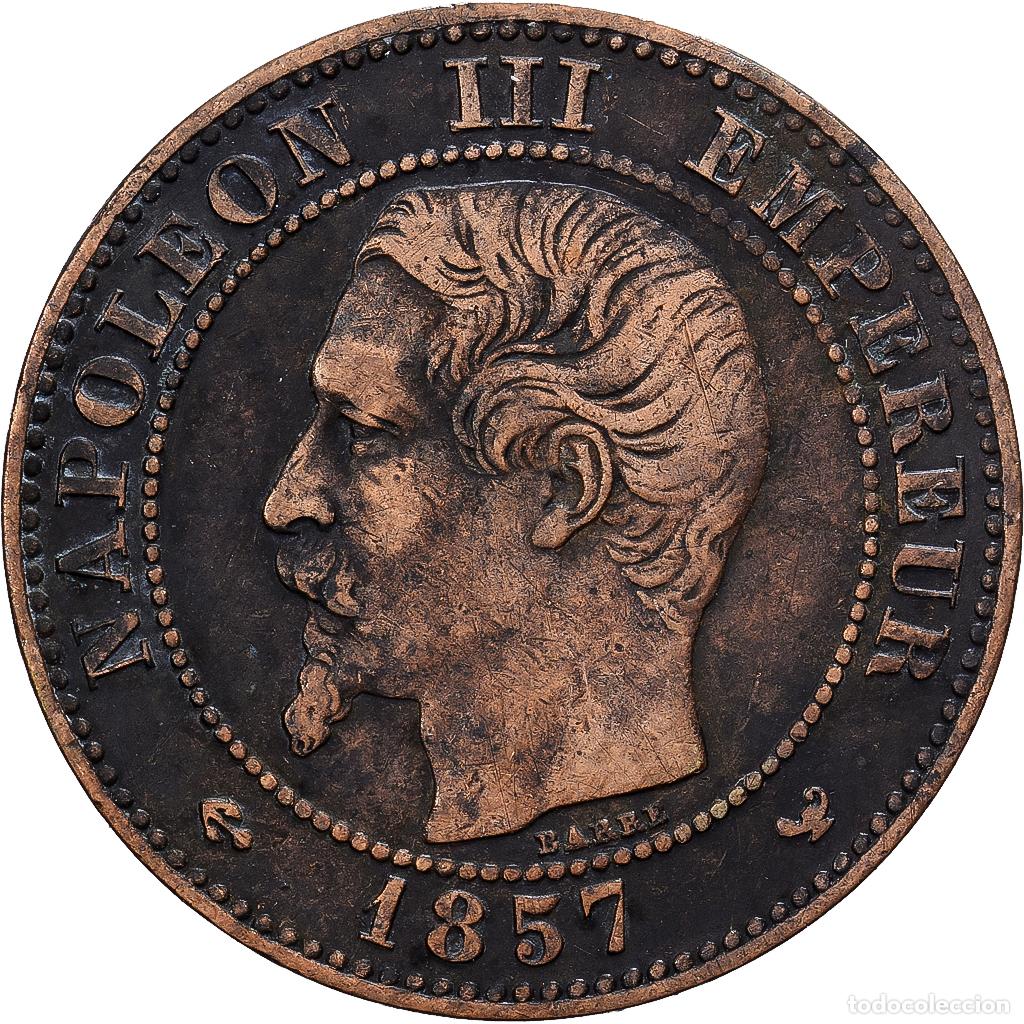 Monedas antiguas de Europa: [#1513108] Francia, 2 Centimes, 1857, Lille, Bronce, BC+, KM:796.6