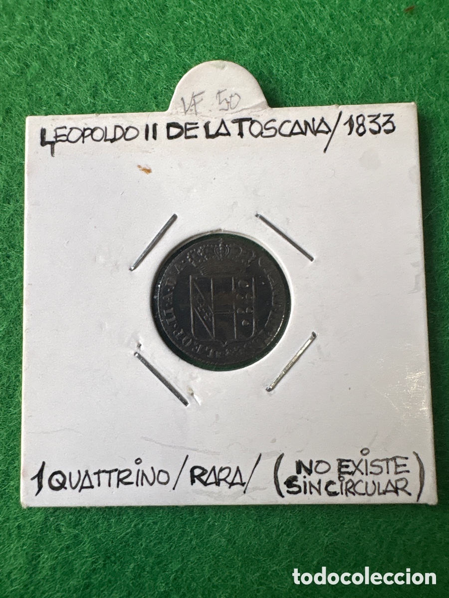Monedas antiguas de Europa: Moneda 1 Quatrino 1833, Leopoldo II (A6)