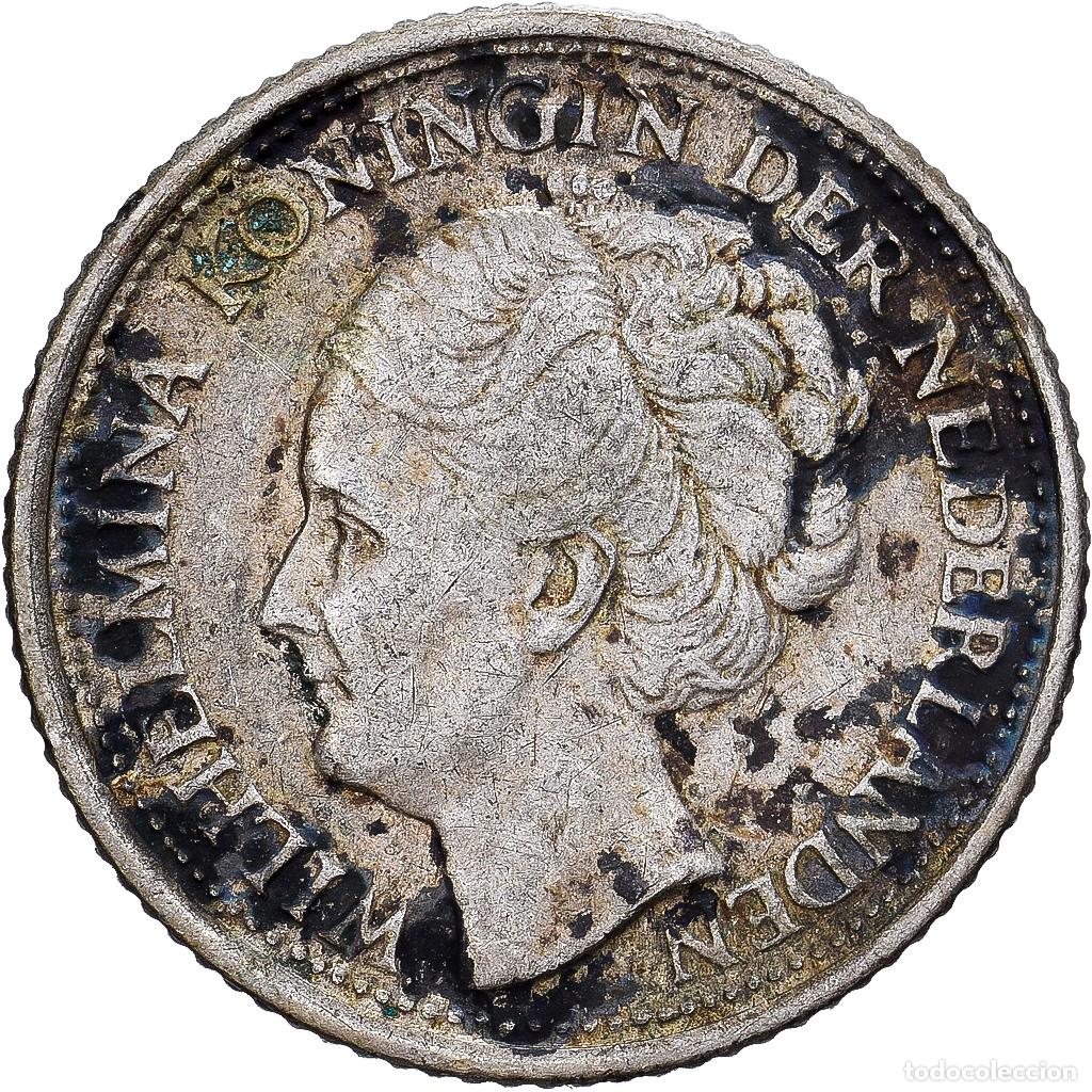 Monedas antiguas de Europa: [#1530010] Pa&iacute;ses Bajos, Wilhelmina I, 10 Cents, 1944, Philadelphia, Plata, MBC, KM:163