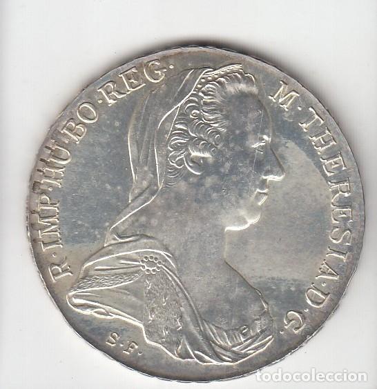 Monedas antiguas de Europa: AUSTRIA. Reproducci&oacute;n en Plata de una moneda de 1780.