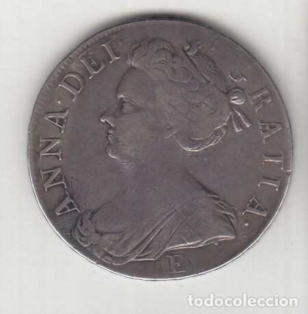 Monedas antiguas de Europa: GRAN BRETA&Ntilde;A. Moneda de Una Corona de Plata de 1708. Muy rara. BC.