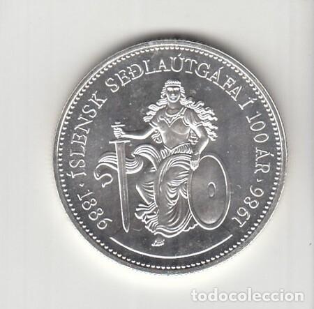 Monedas antiguas de Europa: ISLANDIA. Moneda de 500 Kr. de Plata de 1986. Sin circular.