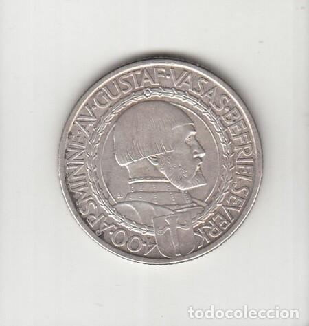 Monedas antiguas de Europa: SUECIA. Moneda de 2 Kr. de Plata de 1921. MBC.