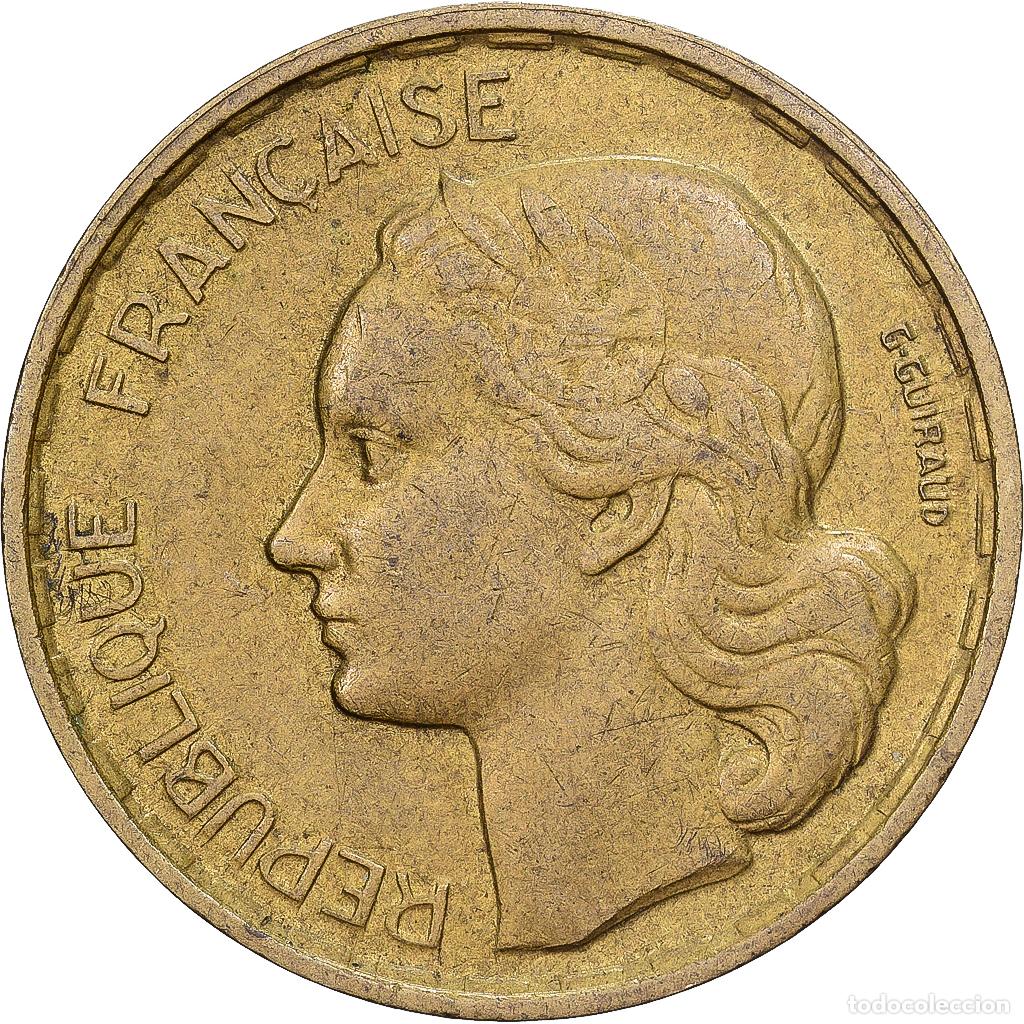 Monedas antiguas de Europa: [#1530008] Francia, 20 Francs, Guiraud, 1952, Paris, Aluminio - bronce, MBC+, Gadoury:865