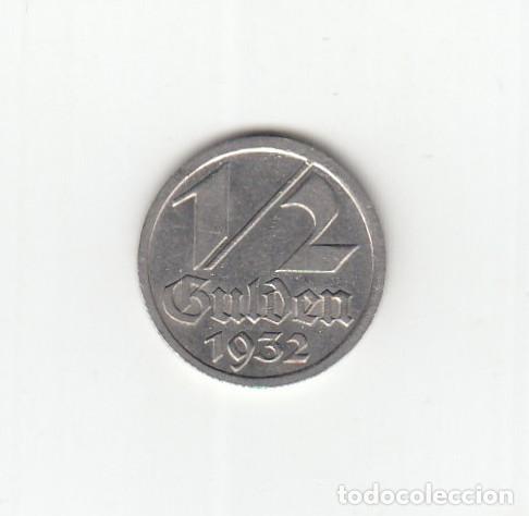 Monedas antiguas de Europa: DANZIG. Rara moneda de &frac12; Gulden de 1932. EBC.