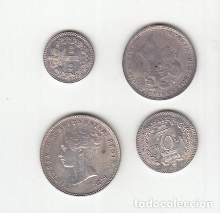 Monedas antiguas de Europa: GRAN BRETA&Ntilde;A. Serie 'Maundy' de 1, 2, 3 y 4 p. de Plata de 1882. Sin circular.