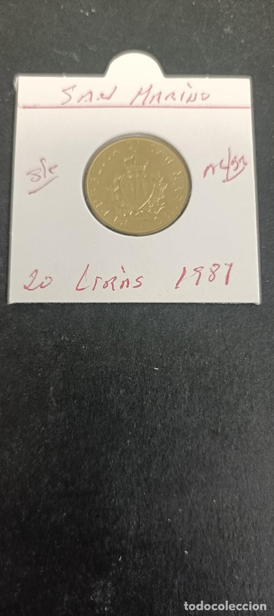 Monedas antiguas de Europa: SAN MARINO 20 LIRAS 1987 S/C KM=205 (ALUMINIO-BRONCE)