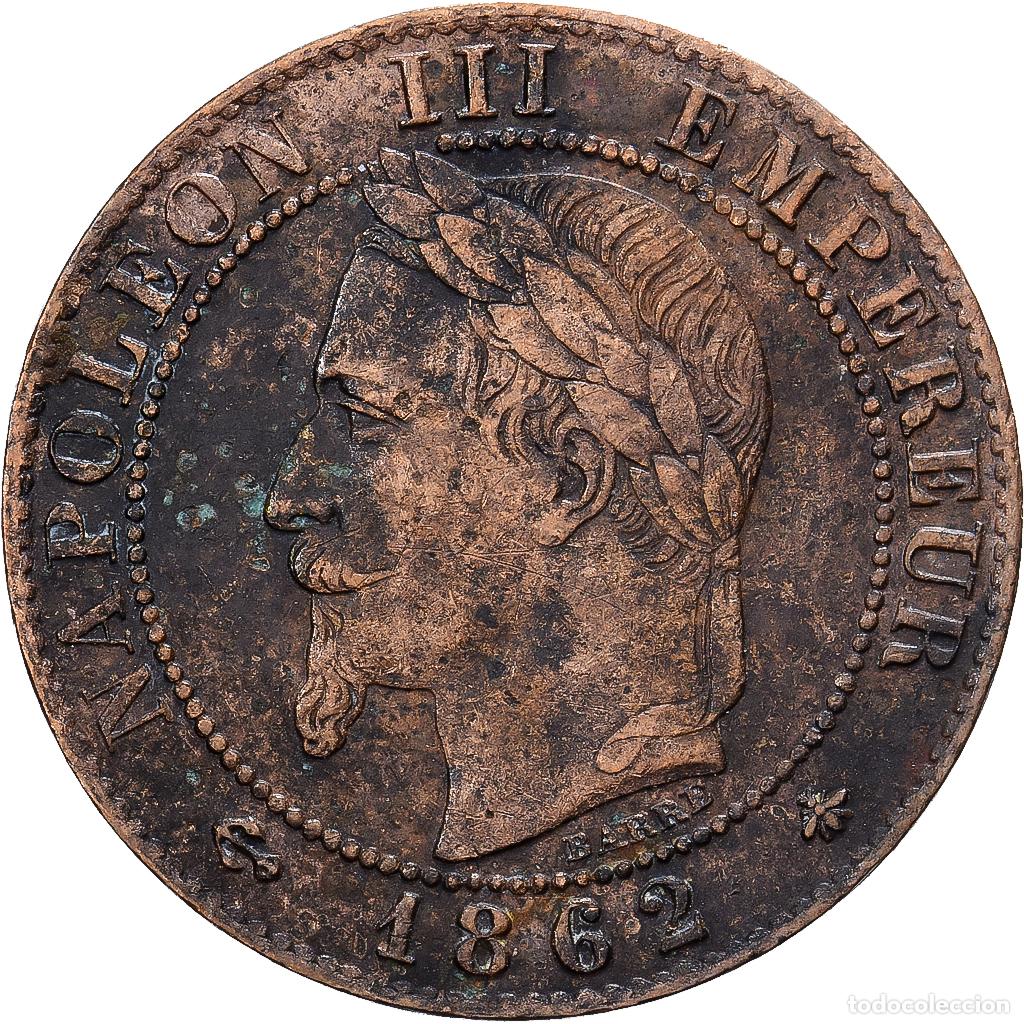 Monedas antiguas de Europa: [#1513127] Francia, Napoleon III, Centime, 1862, Paris, Bronce, MBC, Gadoury:87, KM:795.1