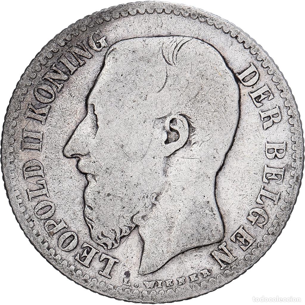 Monedas antiguas de Europa: [#1530040] B&eacute;lgica, Leopold II, Franc, 1886, Plata, BC+, KM:29.1