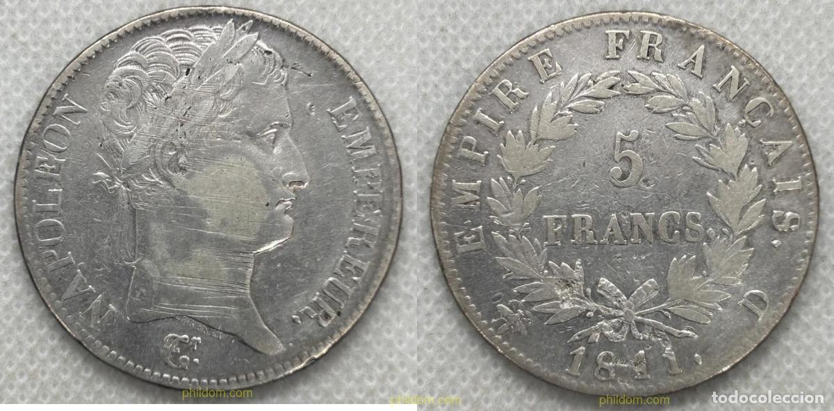 Monedas antiguas de Europa: 5355 FRANCIA 1811 NAPOLEON 5 FRANCS 1811 B