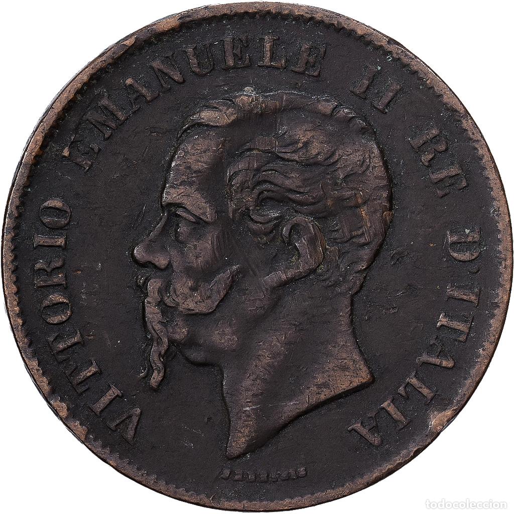 Monedas antiguas de Europa: [#1513135] Italia, Vittorio Emanuele II, 5 Centesimi, 1862, Naples, Bronce, MBC